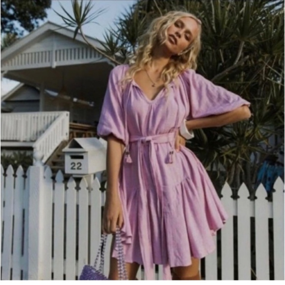 Spell & The Gypsy Bella Mini Boho Play Dress, Orchid, size XS